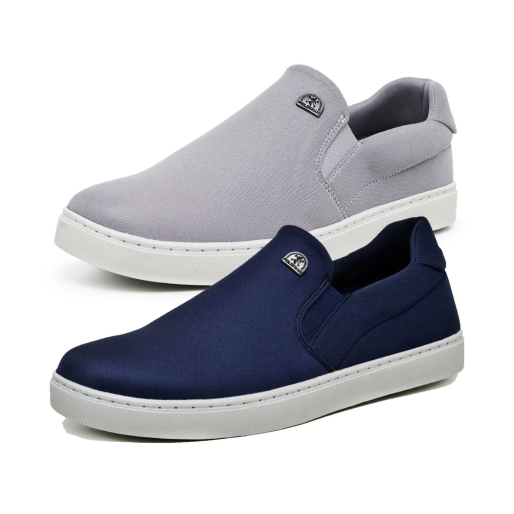 Kit 2 Tênis Masculino Slip On Ultra Confortável