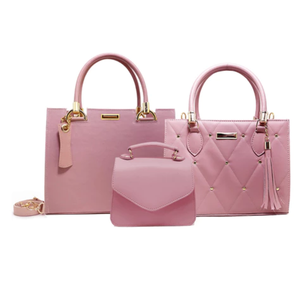 Kit Bolsa Feminina de Couro Gabriella