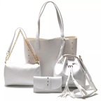 Kit Bolsa Feminina de Couro Rafaella