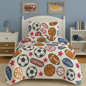 Kit Colcha Infantil Cama Solteiro 2 Peças Cobre-Leito e Porta-Travesseiro Microfibra Estampada Menino e Menina 1,60 x 2,20 m