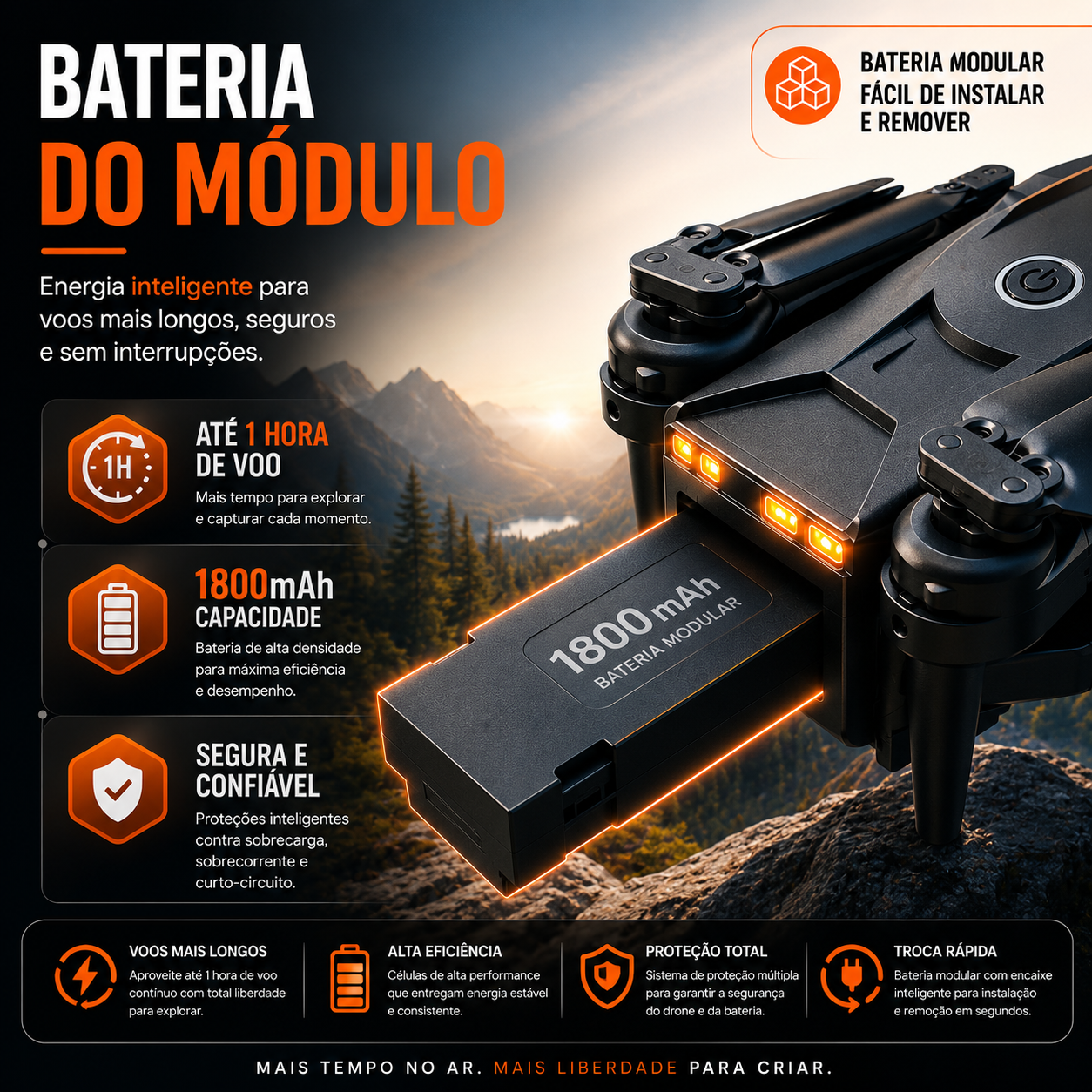 Drone V88 Dobrável com Câmera HD 4K 8K WiFi GPS Controle Remoto Bateria Modular Bolsa de Transporte