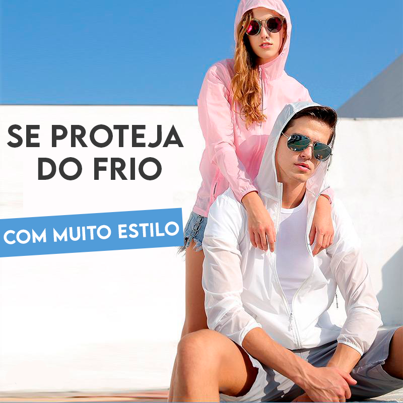 Jaqueta Ultra-Leve Protege de Ventos Raios Solares Frio