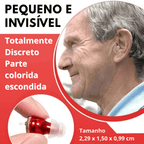 Aparelho Auditivo Invisível Recarregável Dual Premium