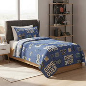 Kit Colcha Infantil Cama Solteiro 2 Peças Cobre-Leito e Porta-Travesseiro Microfibra Estampada Menino e Menina 1,60 x 2,20 m