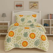 Kit Colcha Infantil Cama Solteiro 2 Peças Cobre-Leito e Porta-Travesseiro Microfibra Estampada Menino e Menina 1,60 x 2,20 m