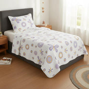 Kit Colcha Infantil Cama Solteiro 2 Peças Cobre-Leito e Porta-Travesseiro Microfibra Estampada Menino e Menina 1,60 x 2,20 m