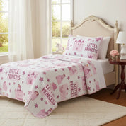 Kit Colcha Infantil Cama Solteiro 2 Peças Cobre-Leito e Porta-Travesseiro Microfibra Estampada Menino e Menina 1,60 x 2,20 m