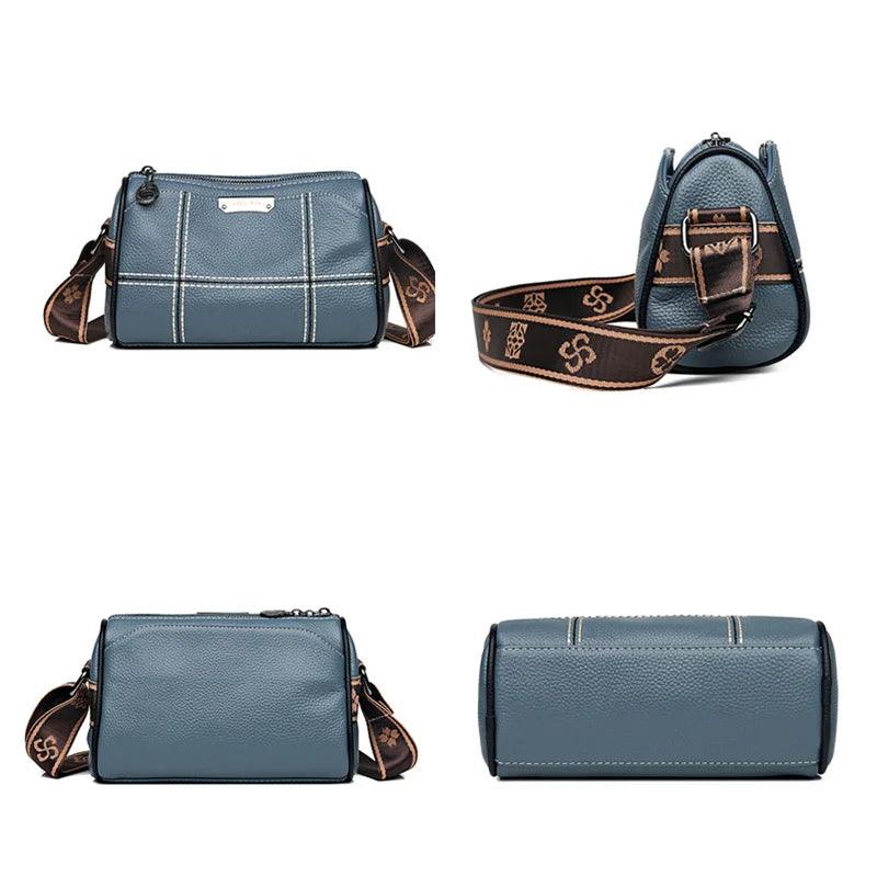 Bolsa Transversal Feminina de Couro