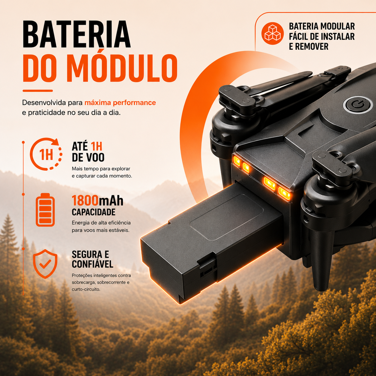 Drone V88 Dobrável com Câmera HD 4K 8K WiFi GPS Controle Remoto Bateria Modular Bolsa de Transporte