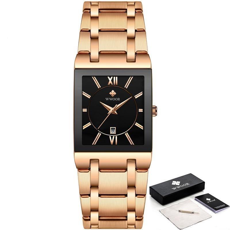 Relogio Masculino Square Luxury Quadrado Original - Universo Livre - lojauniversolivre.com