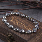 Pulseira Masculina Cranios Skull com Caixa Vikings