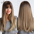 Peruca Wigs Human Realista Longa Lisa Front Lace