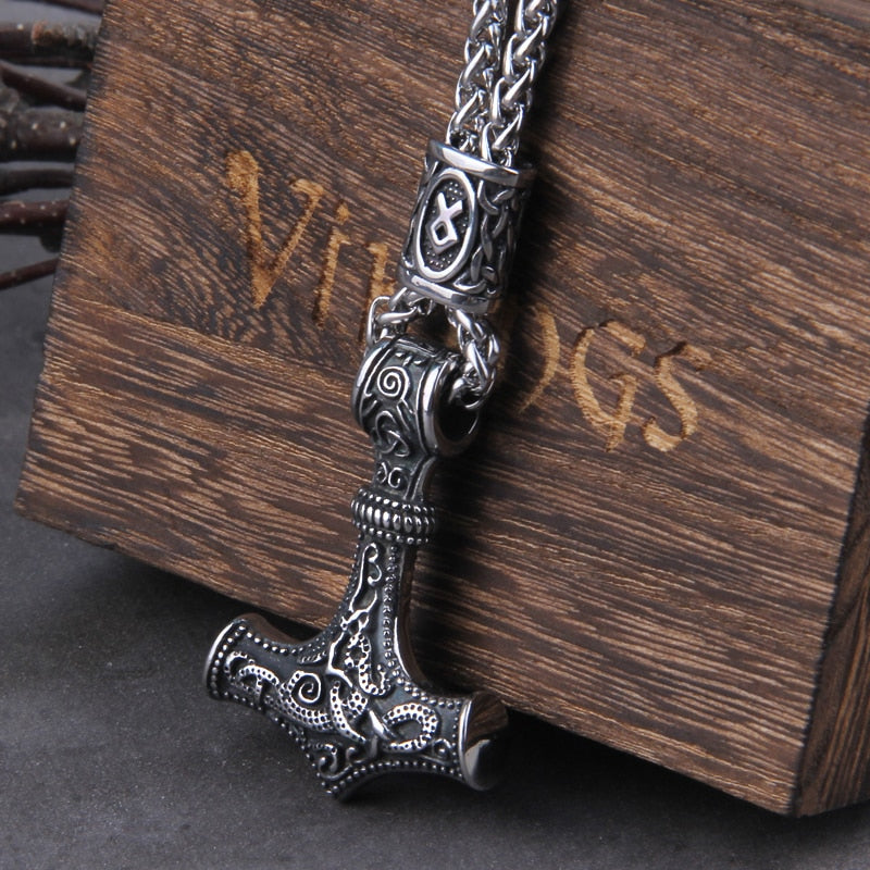 Colar Masculino Martelo Thor Basic com Caixa Vikings