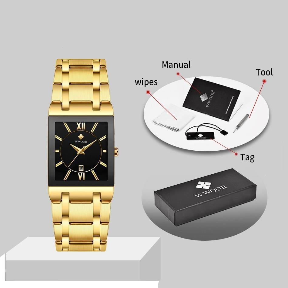 Relogio Masculino Square Luxury Quadrado Original