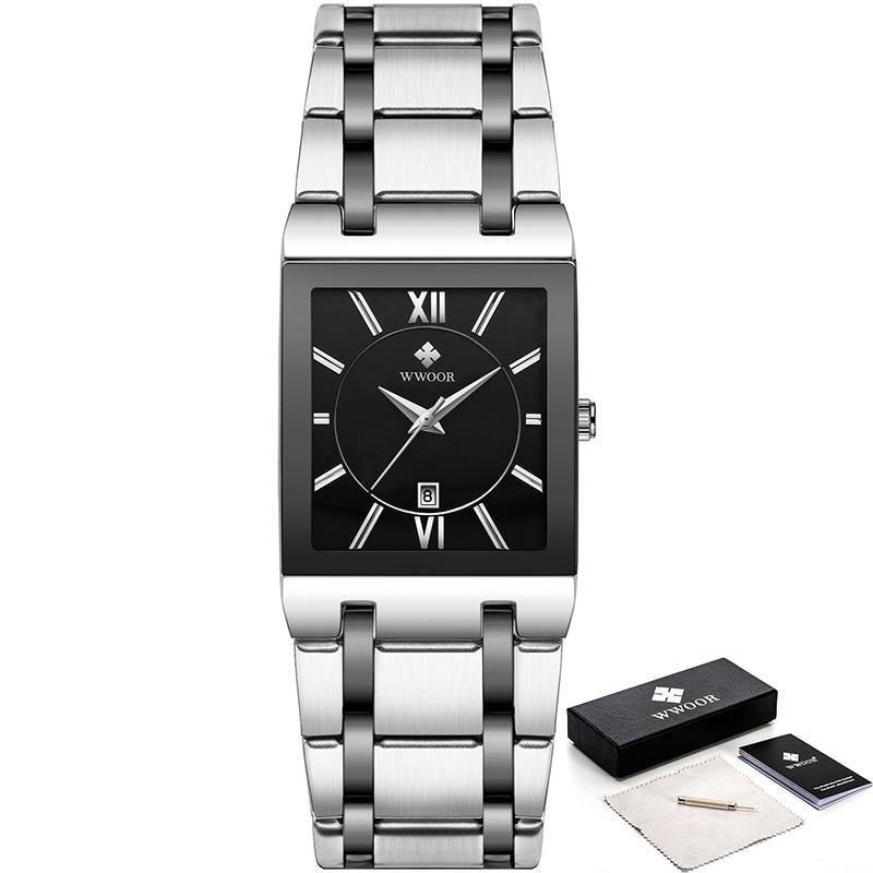 Relogio Masculino Square Luxury Quadrado Original - Universo Livre - lojauniversolivre.com