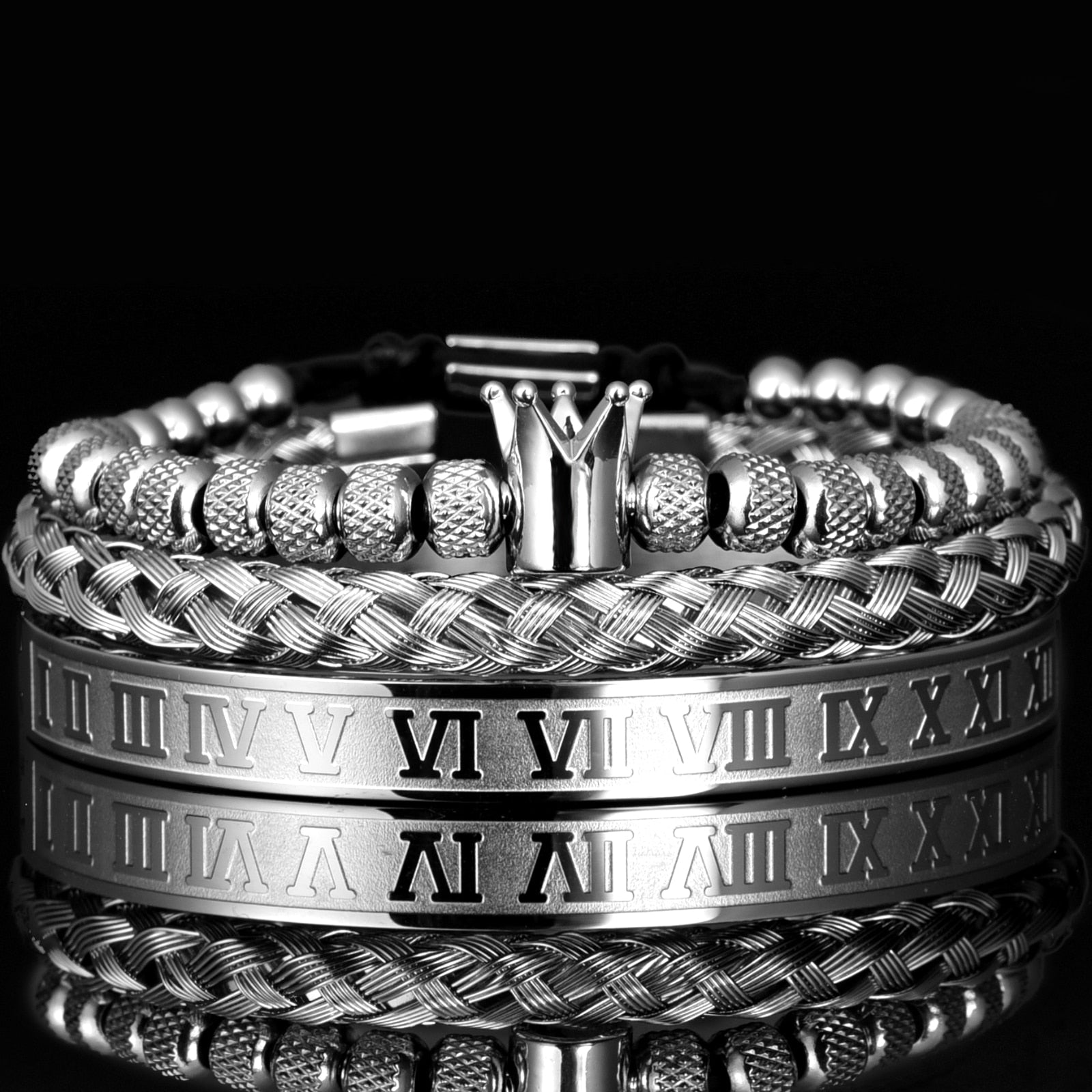 Pulseira Masculina Luxo Royal 3 em 1