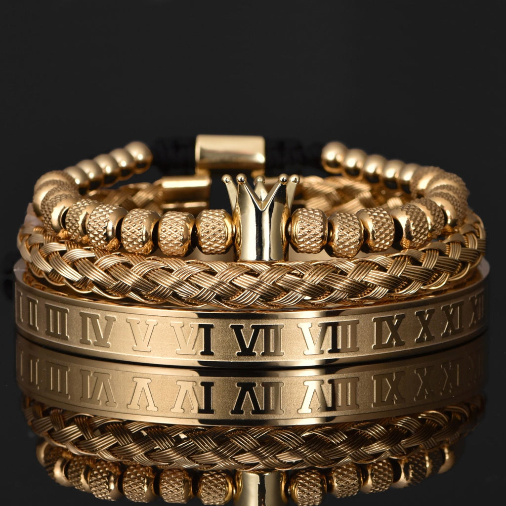 Pulseira Masculina Luxo Royal 3 em 1