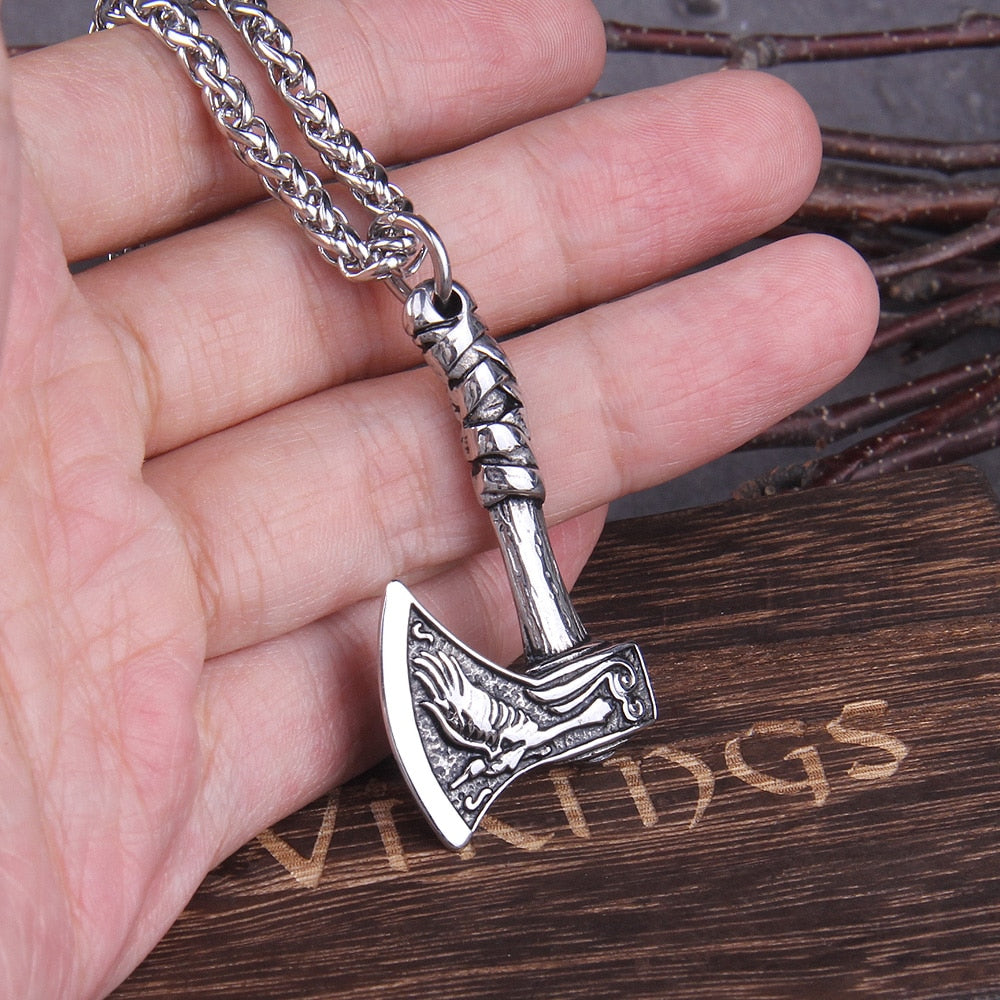 Colar Masculino Machado Nordico com Caixa Vikings
