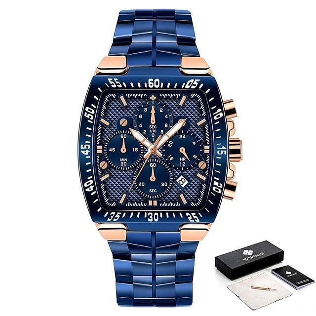Relógio Masculino Super Luxo Gold Square - Universo Livre - lojauniversolivre.com