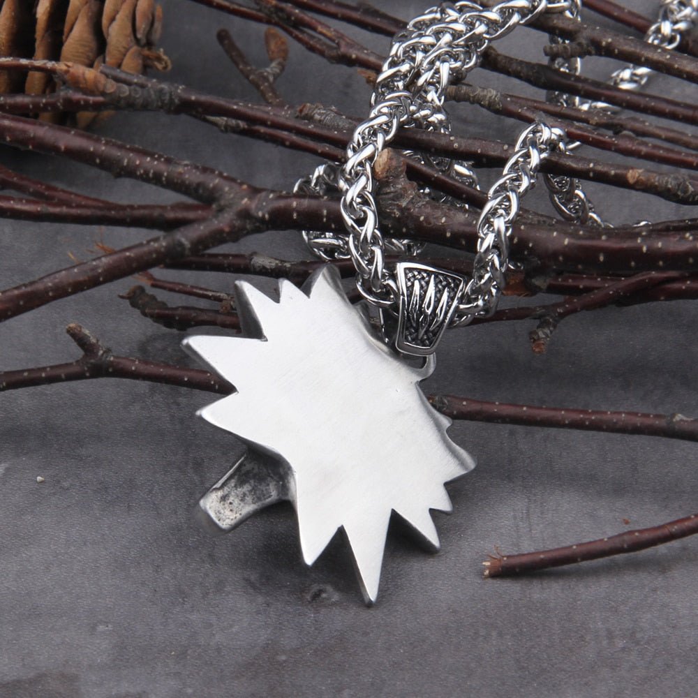 Colar Masculino Head Wolf com Caixa Vikings