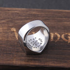 Anél Masculino vegvísir Nordico com Caixa Viking