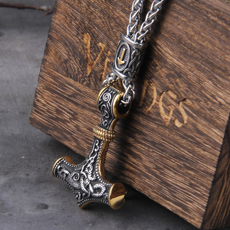 Colar Masculino Martelo Thor Basic com Caixa Vikings