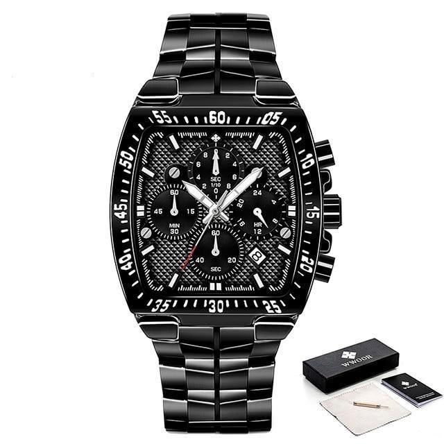 Relógio Masculino Super Luxo Gold Square - Universo Livre - lojauniversolivre.com