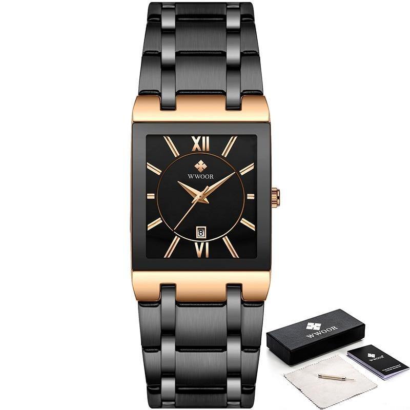 Relogio Masculino Square Luxury Quadrado Original - Universo Livre - lojauniversolivre.com