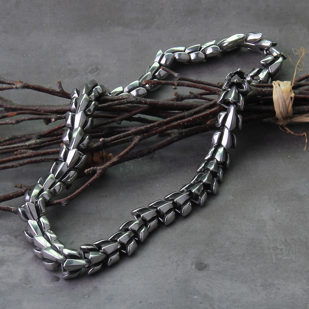 Colar Masculino Head Dragon com Caixa Vikings Inoxidavel