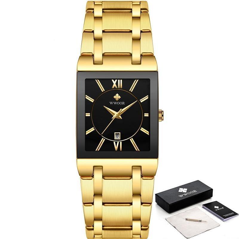 Relogio Masculino Square Luxury Quadrado Original - Universo Livre - lojauniversolivre.com