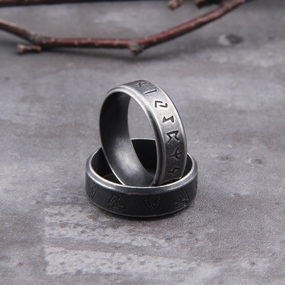 Anél Nórdico Masculino Inoxidavel Com Caixa Vikings