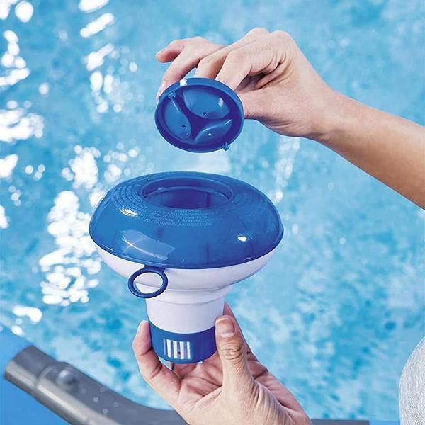 Limpador de piscinas e Tabletes de Cloro Flutuador