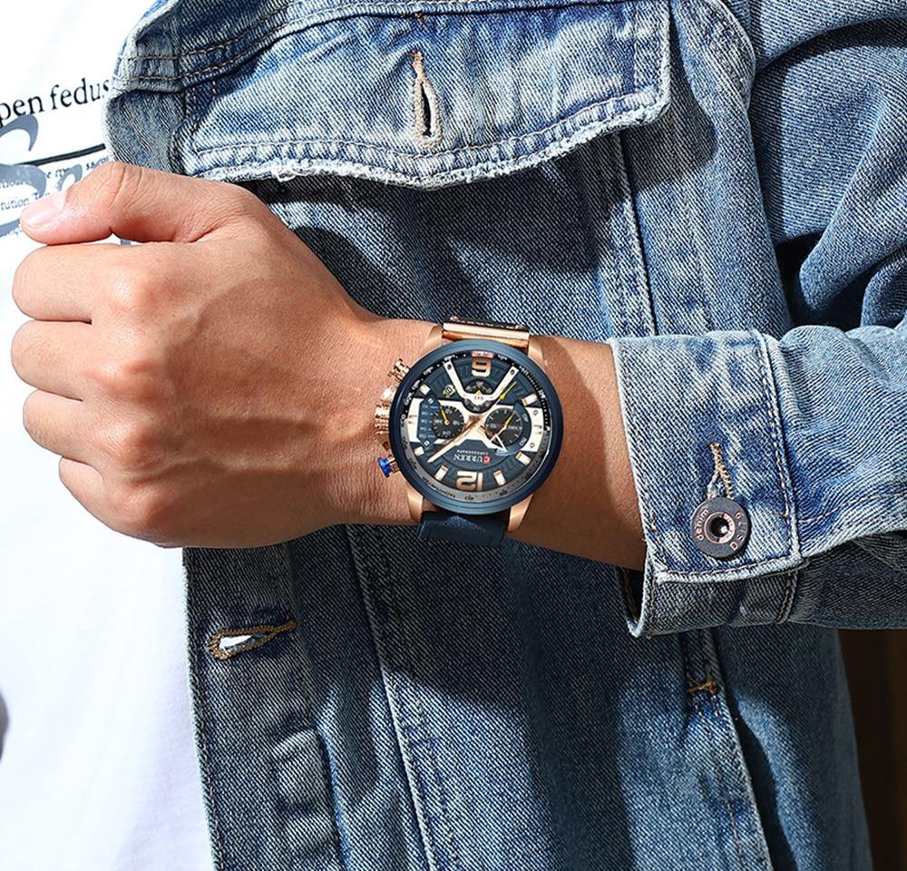 Relógio Casual Curren Original Luxury Masculino