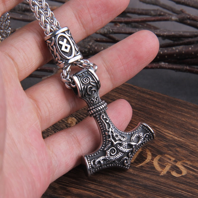 Colar Masculino Martelo Thor Basic com Caixa Vikings