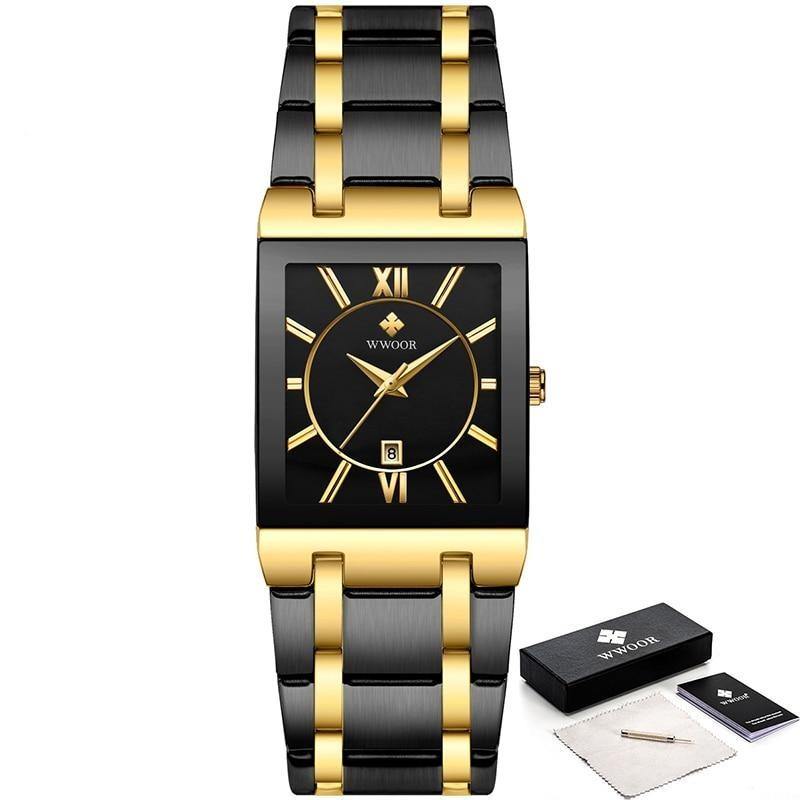 Relogio Masculino Square Luxury Quadrado Original - Universo Livre - lojauniversolivre.com