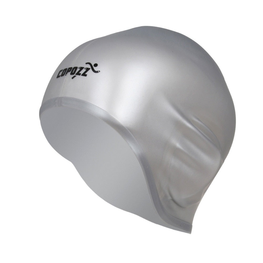Touca de Natação Silicone 3D Elástico Impermeável Proteção Auditiva