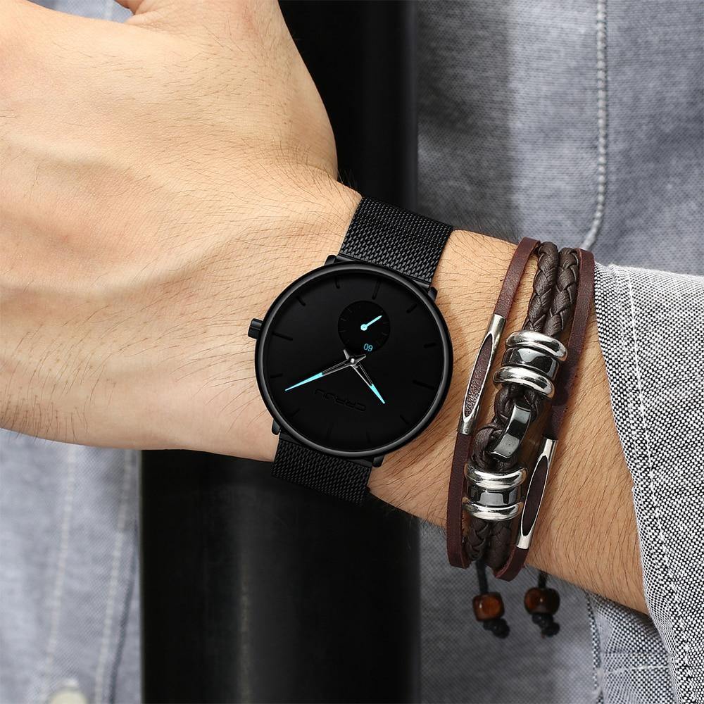 Relógio Masculino Minimalista Slim Casual Lux