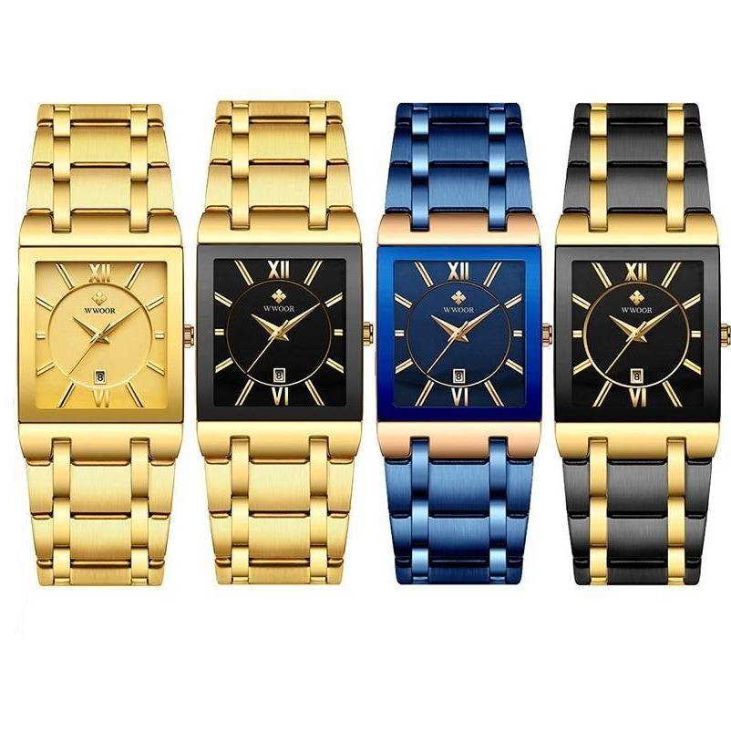 Relogio Masculino Square Luxury Quadrado Original