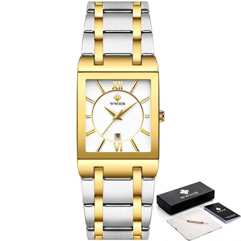 Relogio Masculino Square Luxury Quadrado Original - Universo Livre - lojauniversolivre.com