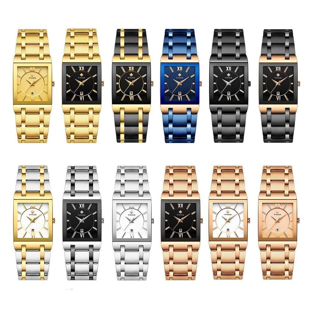 Relogio Masculino Square Luxury Quadrado Original