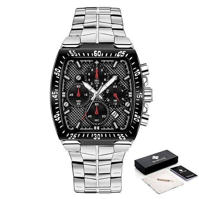 Relógio Masculino Super Luxo Gold Square - Universo Livre - lojauniversolivre.com