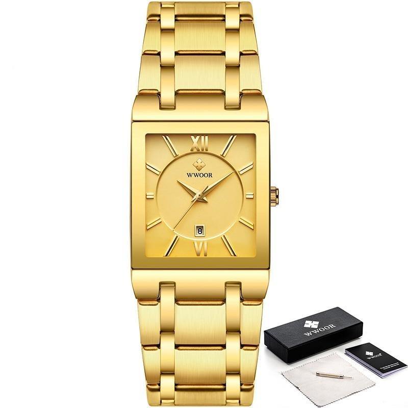Relogio Masculino Square Luxury Quadrado Original - Universo Livre - lojauniversolivre.com