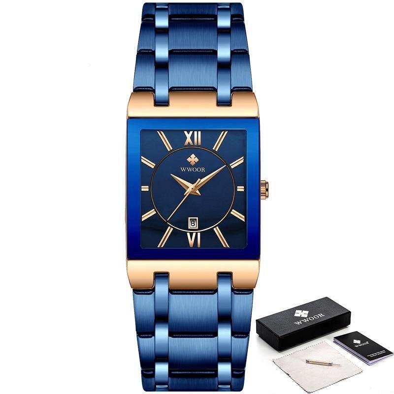 Relogio Masculino Square Luxury Quadrado Original - Universo Livre - lojauniversolivre.com