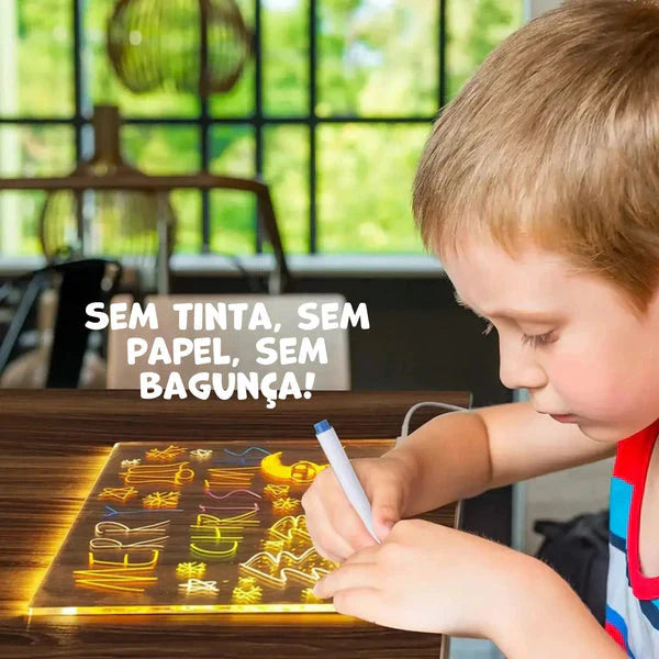 Quadro Mágico para Desenhar com Luz LED Infantil LuzPad