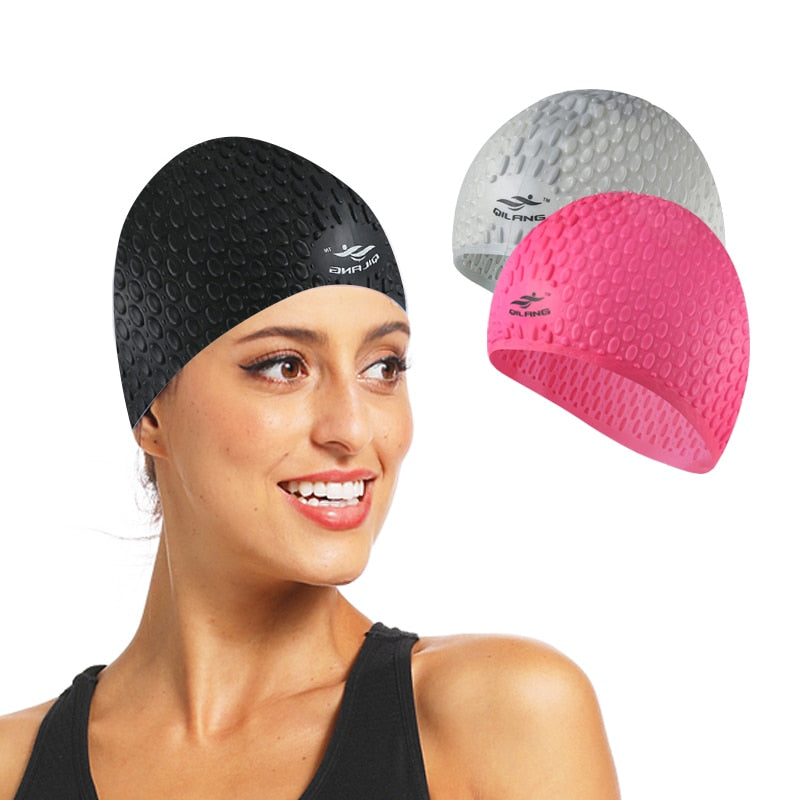 Touca de Natação Silicone Impermeável