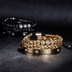 Pulseira Masculina Brilhantes Luxo Punk