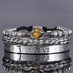 Pulseira Bracelete Masculino Olho de Tigre Stone