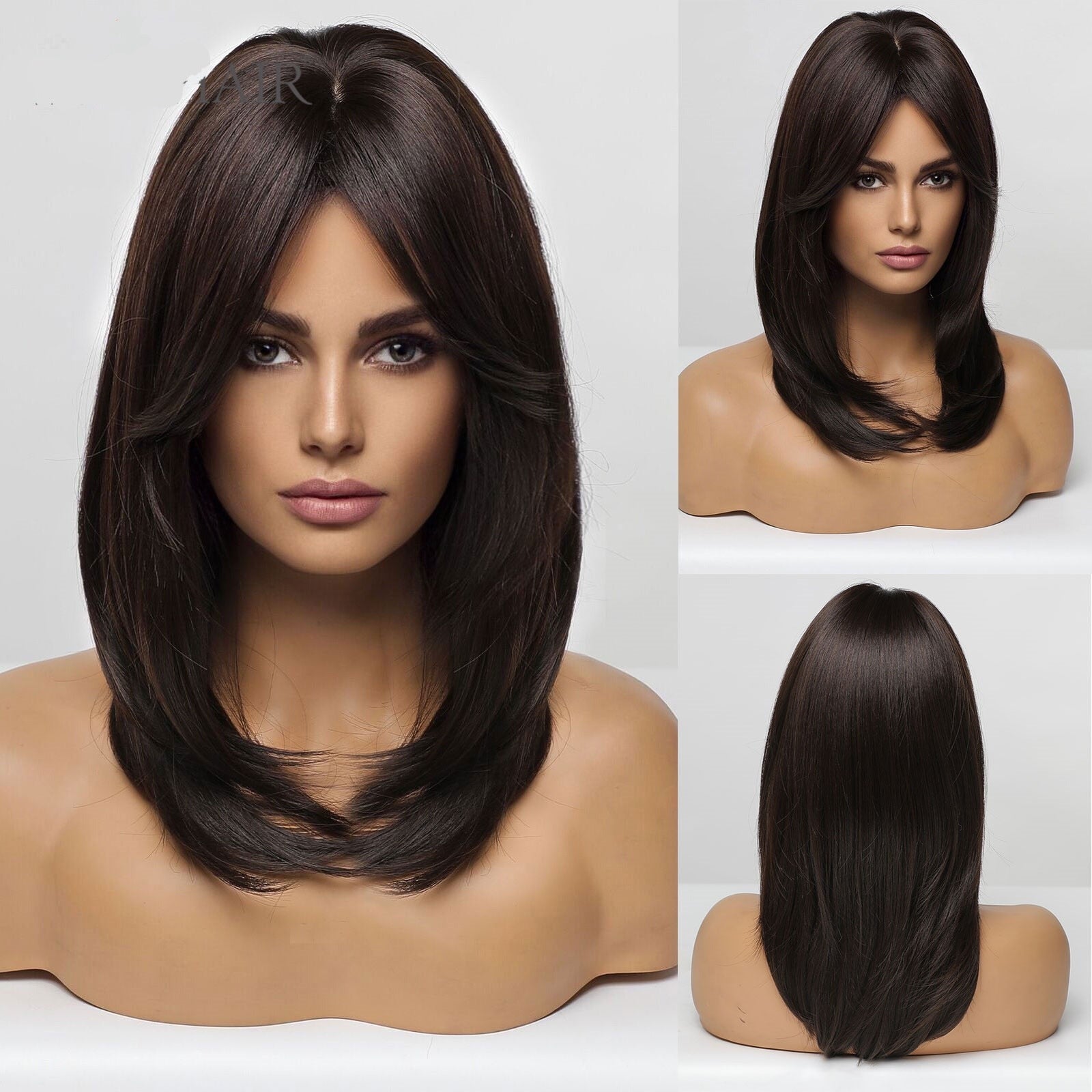 Peruca Human Média Chanel Lace Wigs