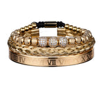 Pulseira Masculina Brilhantes Luxo Punk