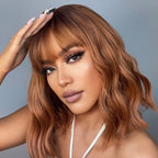 Peruca Curta Cacheada Human Realista Wigs Lace